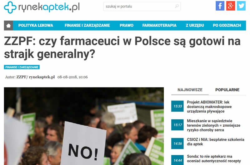 Read more about the article Czy grozi nam strajk generalny farmaceutów?