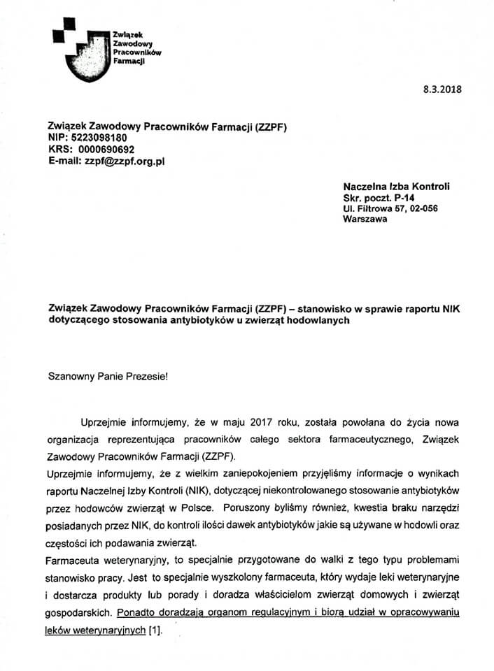 Read more about the article Stanowisko ZZPF