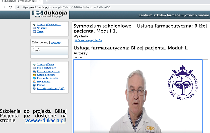 Read more about the article Szkolenie 12 pkt edukacyjnych pilotażu opieki farmaceutycznej!