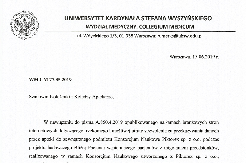 Read more about the article Stanowisko w sprawie Bliżej Pacjenta