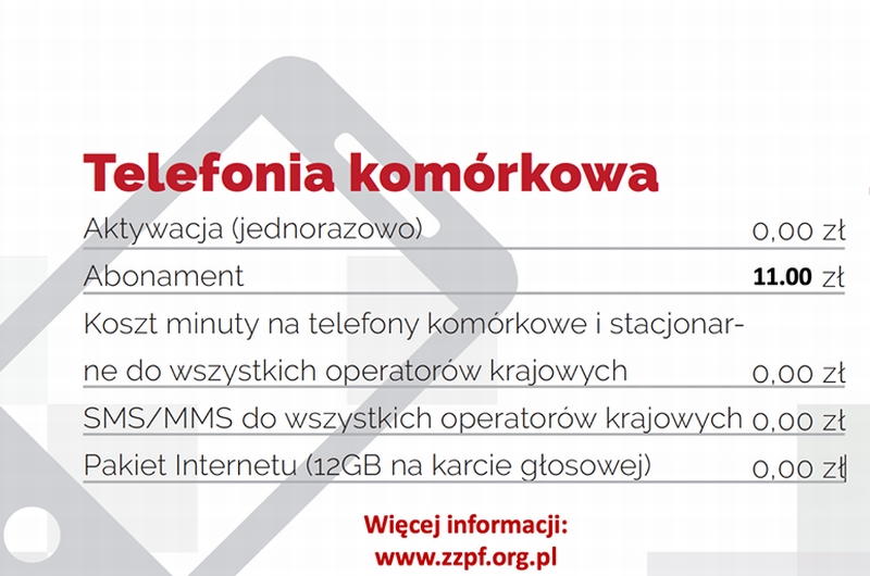 Read more about the article Tani abonament telefoniczny dla członków ZZPF!