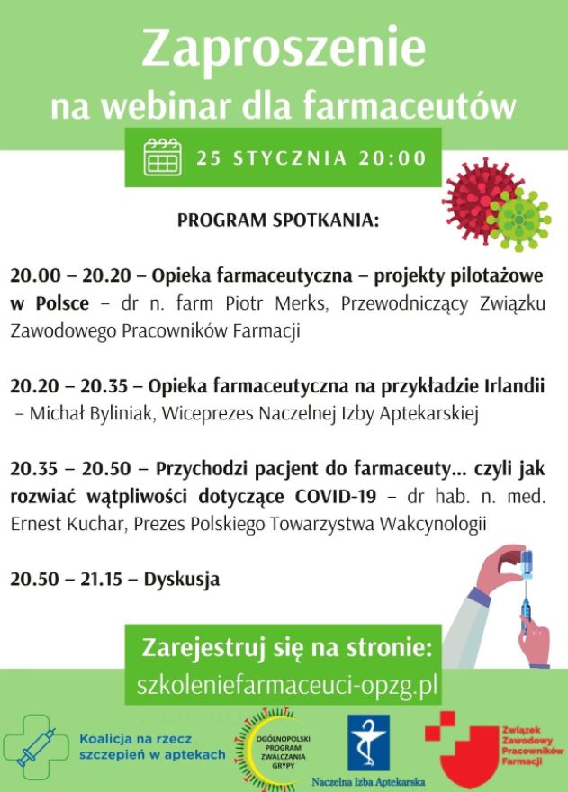 Read more about the article Zaproszenie na webinarium dla farmaceutów