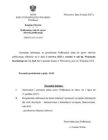 Read more about the article ZZPF na posiedzeniu Podkomisji ds. Zdrowia Publicznego